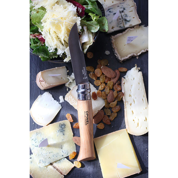 Couteau pliant tradition N°08 Inox 8,5 cm manche en hêtre Opinel - Mathon - 5