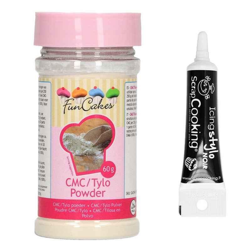 Poudre Tylo CMC 60 g + Stylo de glaçage noir Youdoit - Mathon