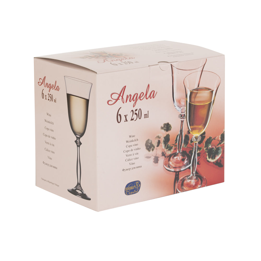 Boîte de 6 verres à pied Angela filet or 25 cl Table passion - Mathon - 2