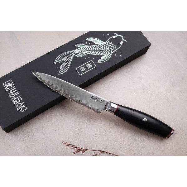 Couteau modèle universel Wusaki Fujiko Black 12cm manche en pakka Wusaki - Mathon - 5