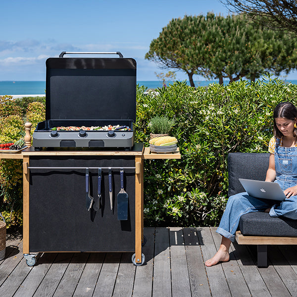 Couvercle de protection noir pour plancha Fusion 75 ENO - Mathon - 3