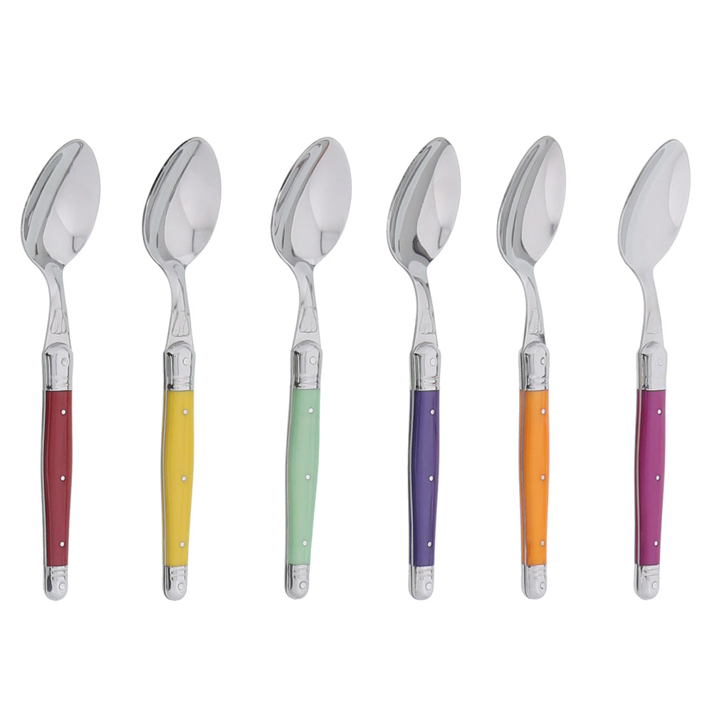 Coffret de 6 cuillères de table laguiole irise assorties Jean Dubost - Mathon - 1