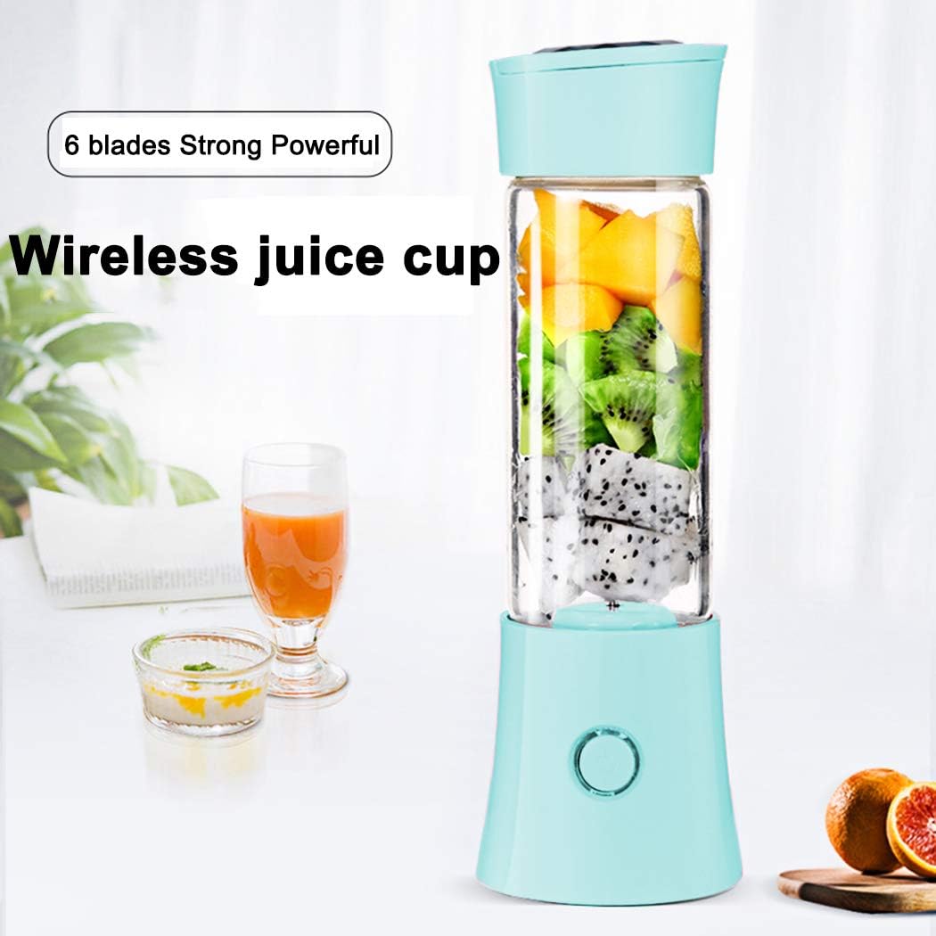 Blender électrique Smoothie 0,48L 100W avec mini USB rechargeable bleu Vendos85 - Mathon