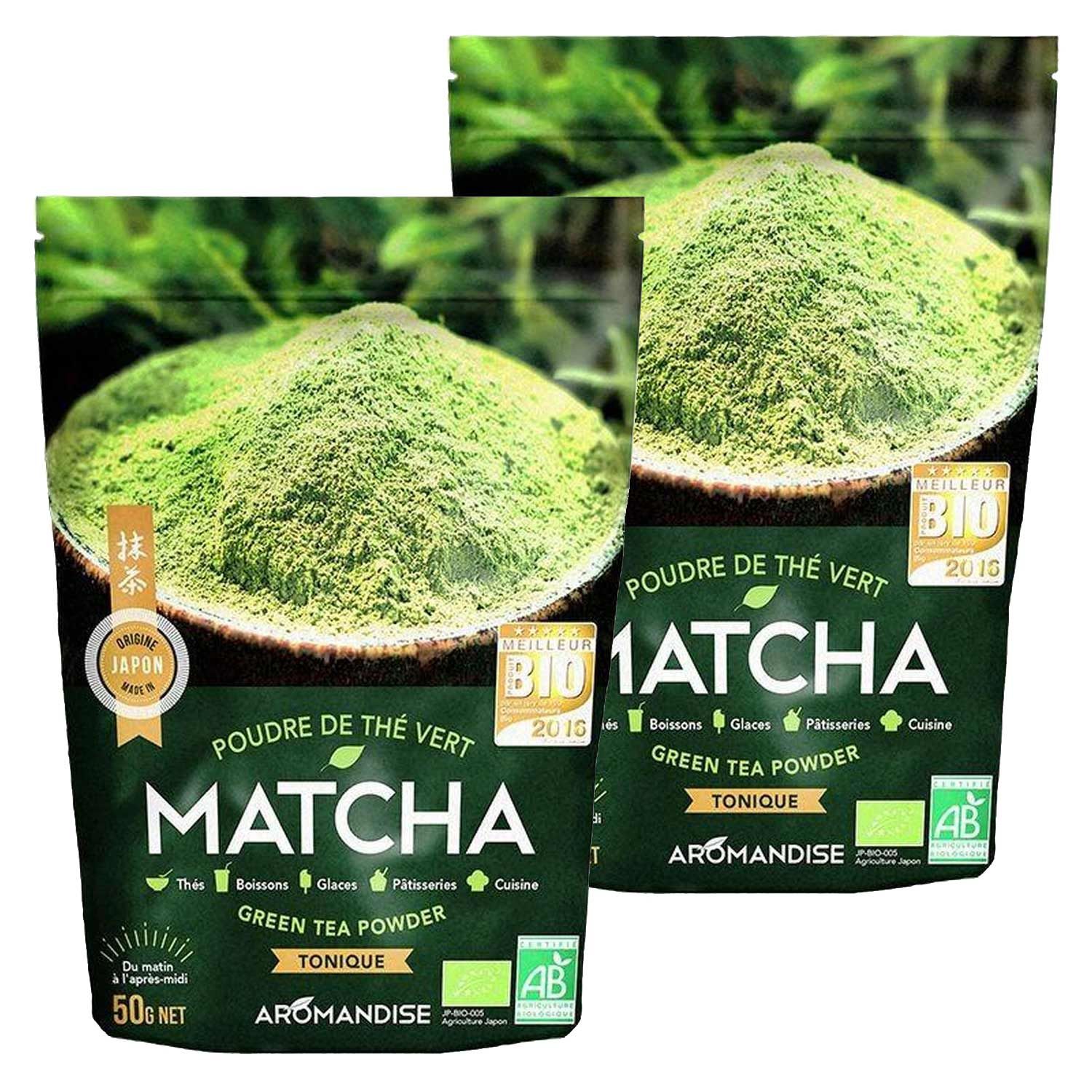 Thé vert bio Matcha en poudre 100 g Aromandise - Mathon