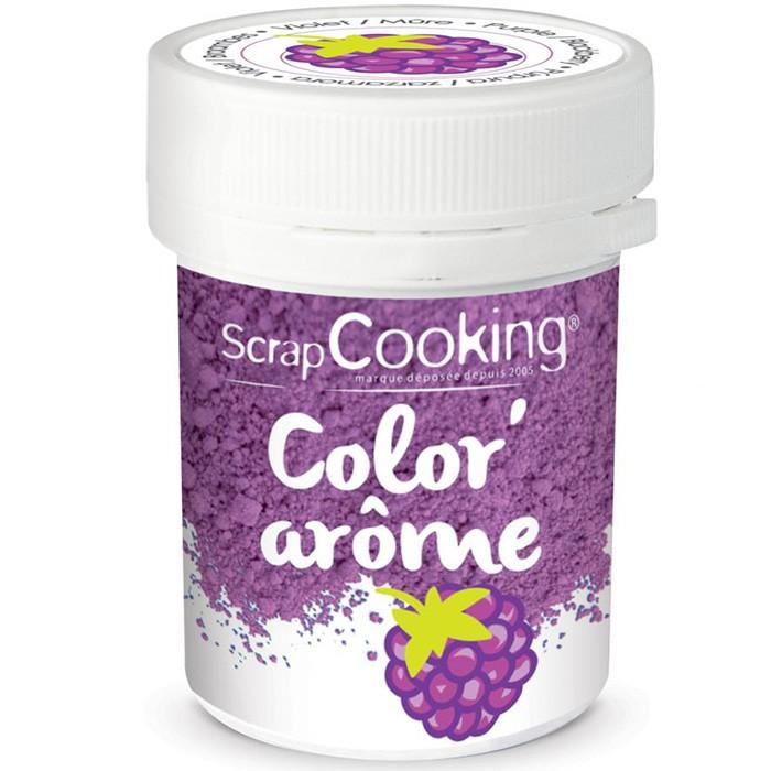 Colorant alimentaire violet - arôme mûre 10 g Scrapcooking - Mathon