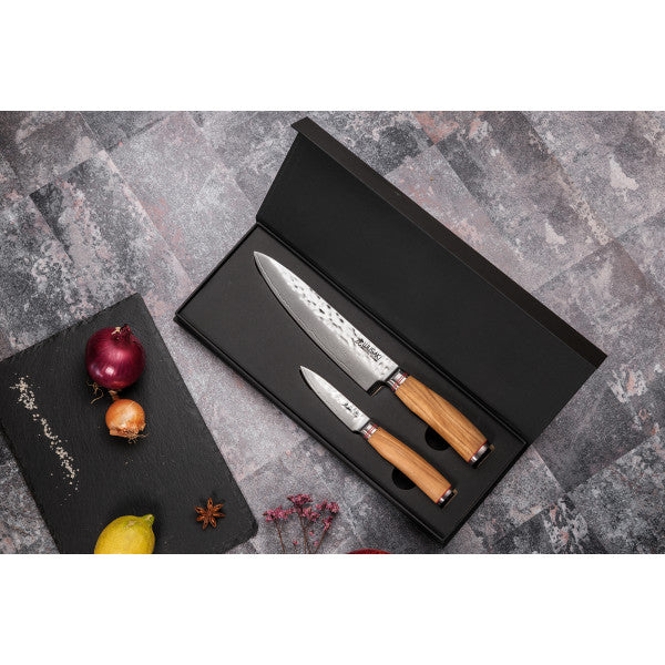 2 couteaux Wusaki Damas 10Cr en coffret élégant Wusaki - Mathon - 4