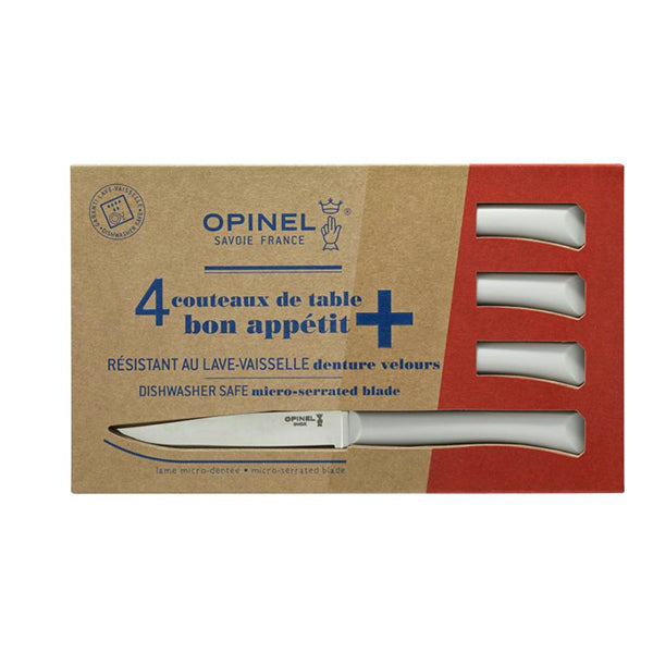 Coffret 4 couteaux de table lame micro-dentée 11 cm Bon Appétit Plus nuage Opinel - Mathon - 1