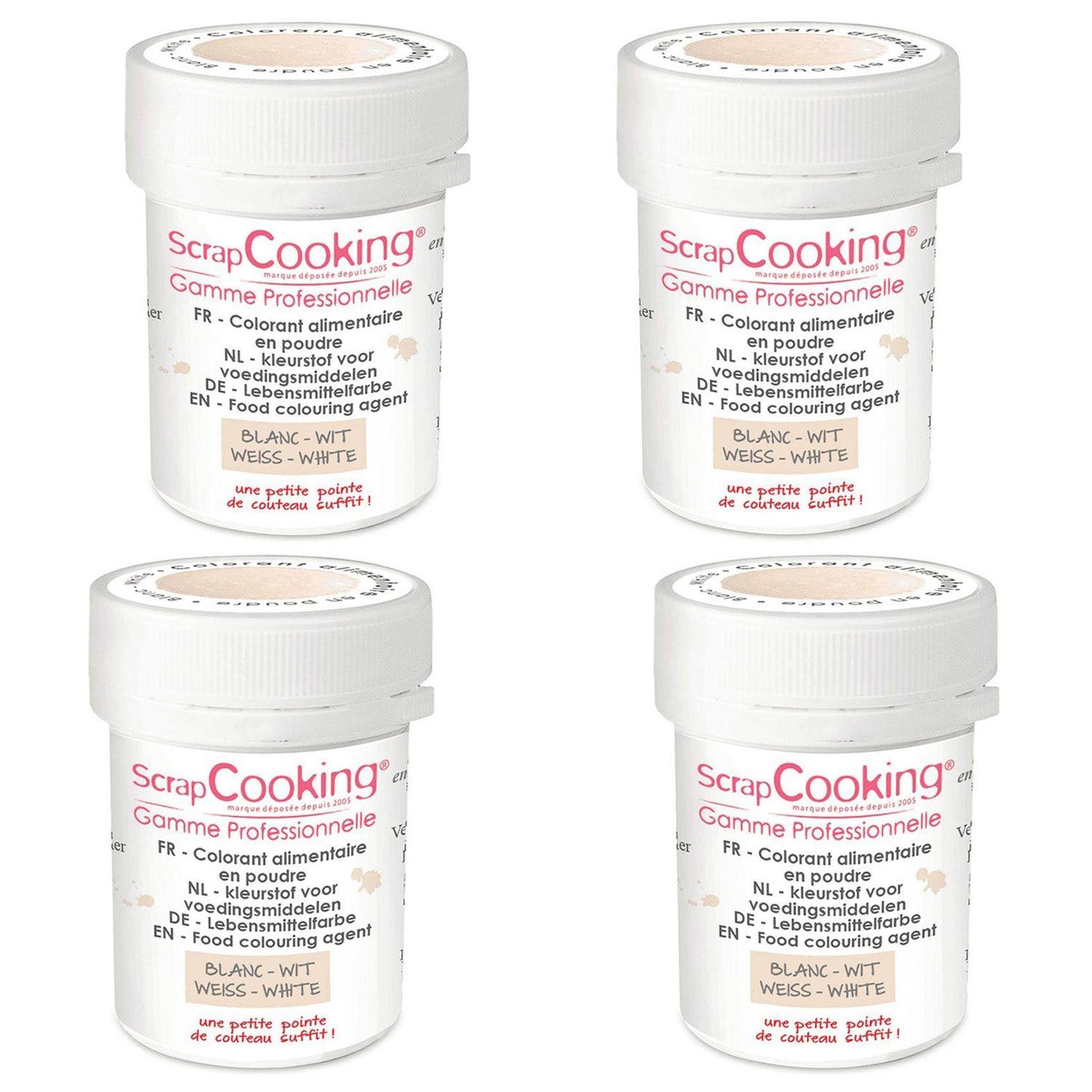 Colorant alimentaire en poudre 20 g - blanc Scrapcooking - Mathon