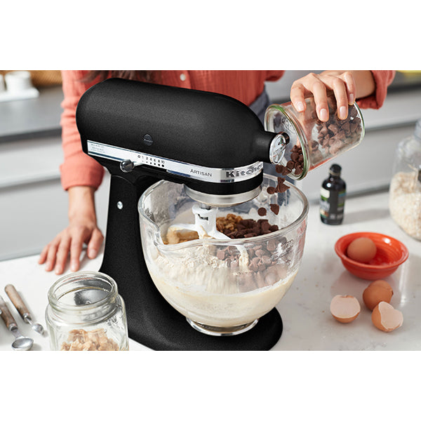 Robot pâtissier Artisan à tête inclinable 4,8 L 300 W noir truffe 5KSM175PSEBK Kitchenaid - Mathon - 3