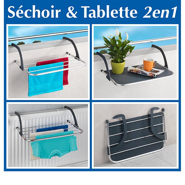 Séchoir et tablette 2 en 1 Wenko by Maximex - Mathon - 2