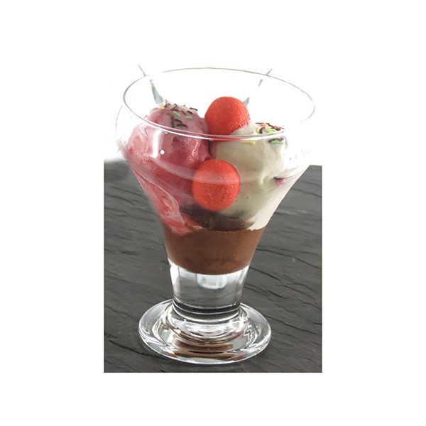 Coffret 6 coupes à glace et 6 grandes cuillères coudées Lebrun - Mathon - 2