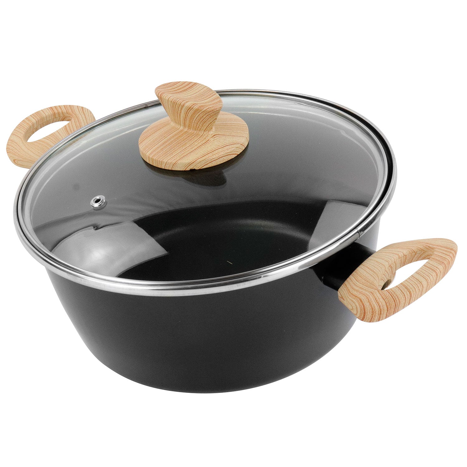 Batterie de Cuisine à Induction 6 Pièces Antiadhésif sans PFOA Design Moderne  Noir Orbe - Mathon - 6