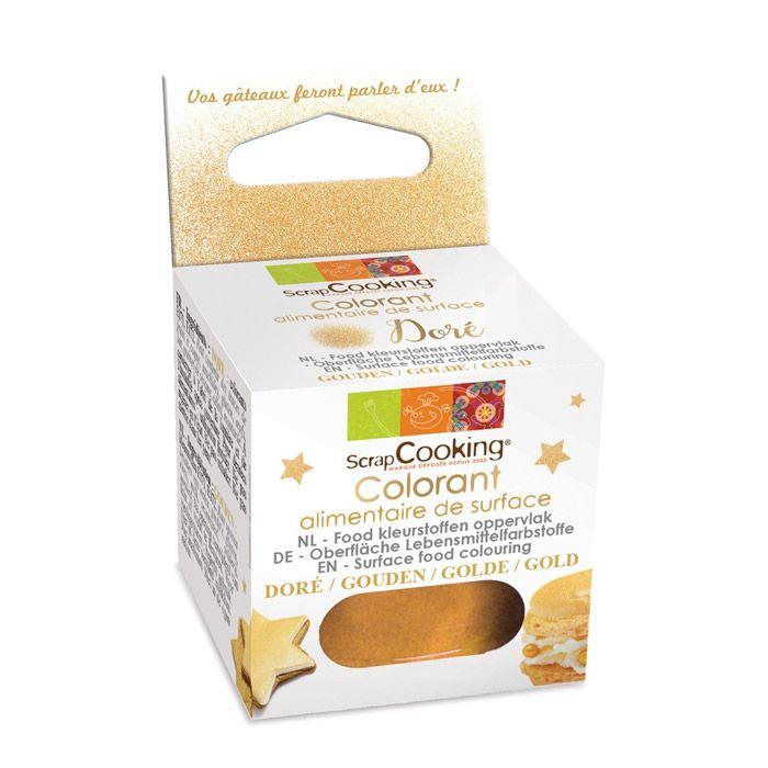 Colorant alimentaire de surface doré 5 g Scrapcooking - Mathon