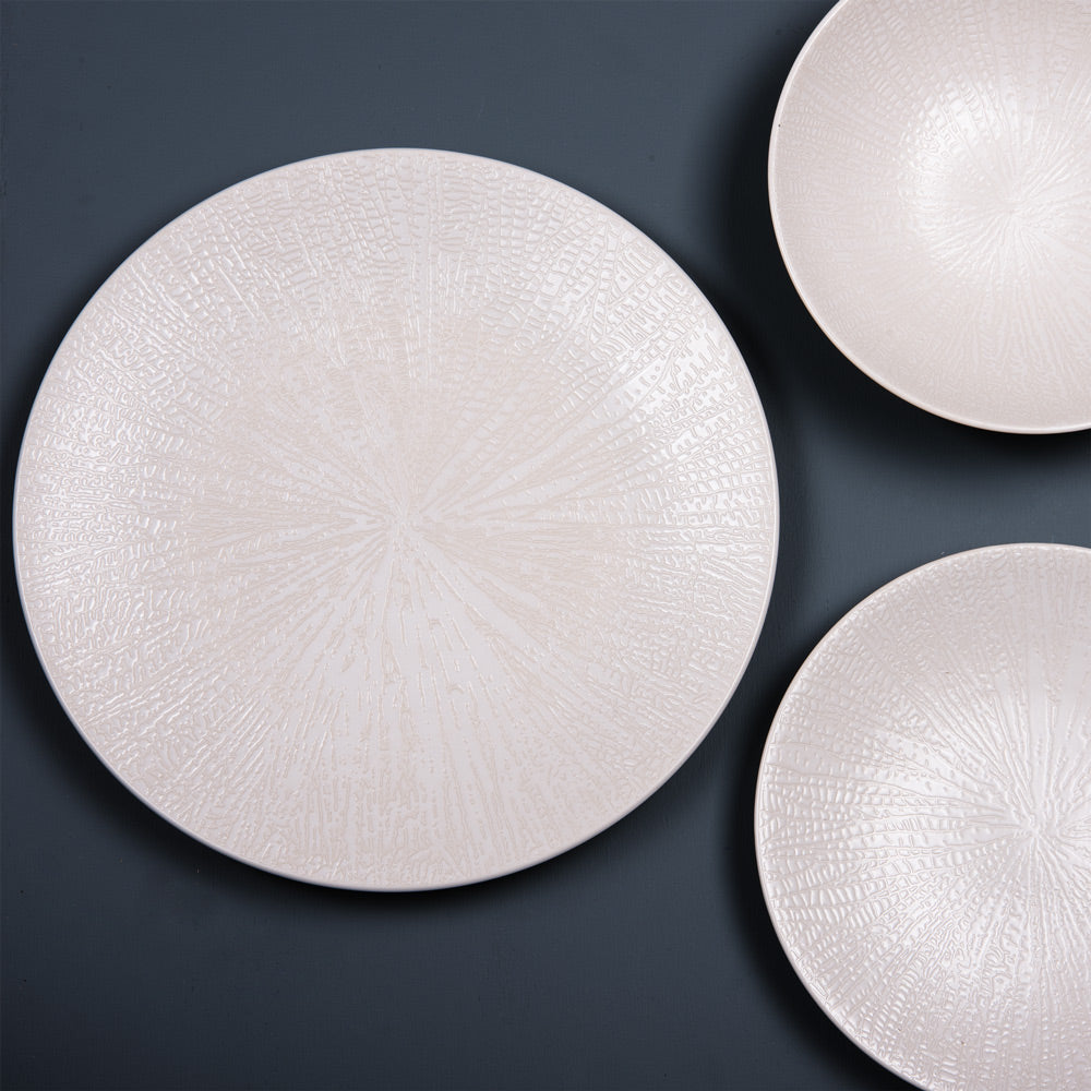 Assiette plate Santal 27 cm blanc (lot de 6) Table passion - Mathon - 2