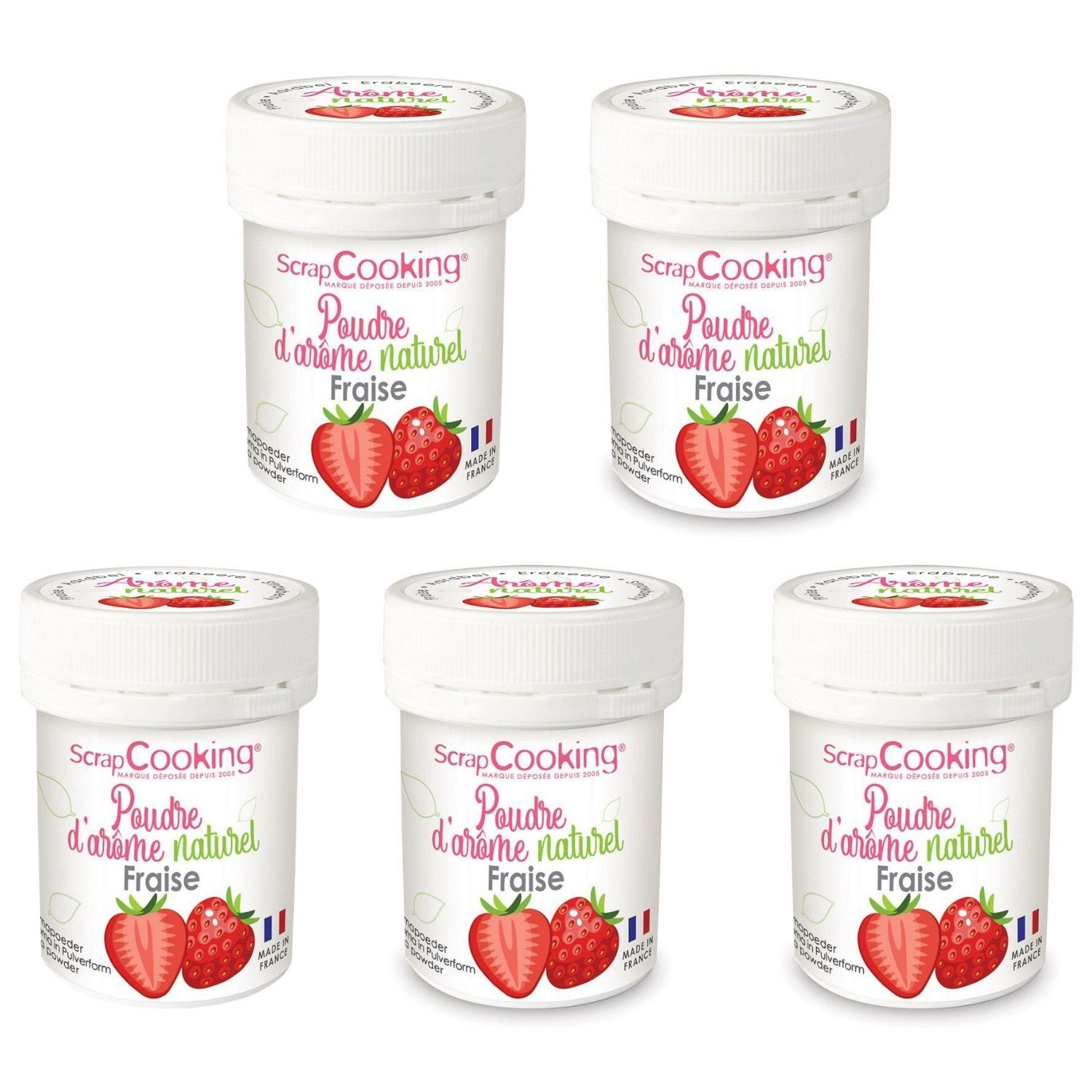Arôme alimentaire naturel en poudre 75 g - fraise Scrapcooking - Mathon