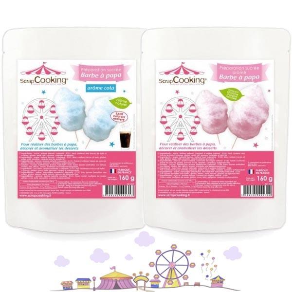 Préparation Barbe à papa rose & bleu Scrapcooking - Mathon