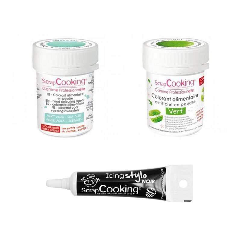 2 colorants alimentaires vert d