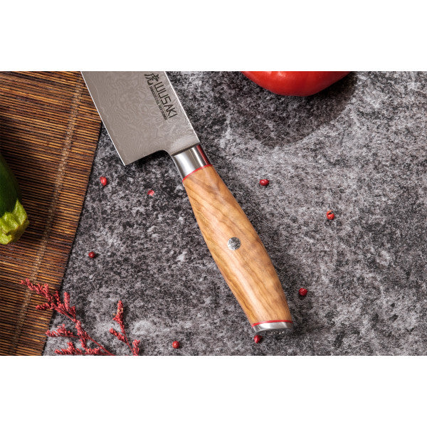 Couteau modèle chef Wusaki Fujiko 20cm manche en olivier Wusaki - Mathon - 5