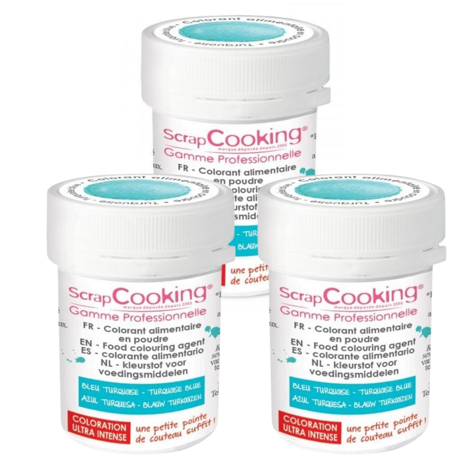 Colorant alimentaire en poudre 15 g - turquoise Scrapcooking - Mathon