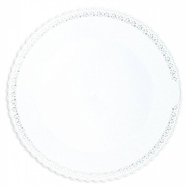 Plat dentelle rond Ø 32 cm - Blanc Scrapcooking - Mathon