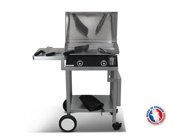 Pack plancha électrique  Lux 600 Carbon - Chariot Monceau Planchaelec - Mathon - 2