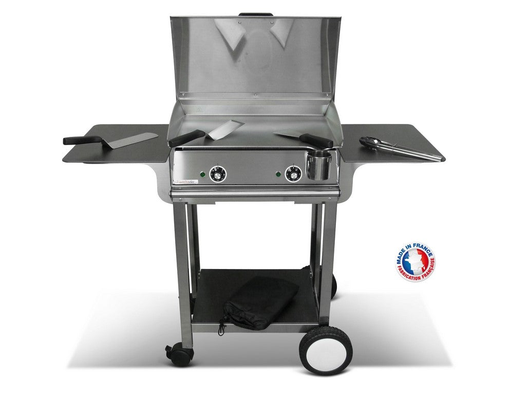 Pack plancha électrique  Lux 600 Inox - Chariot Rivoli Planchaelec - Mathon - 1