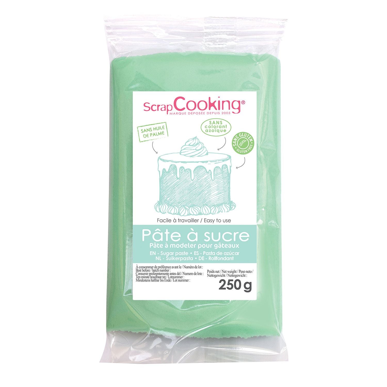 Pâte à sucre vert d