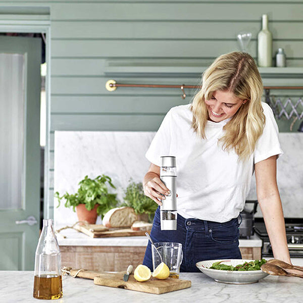 Salière-Poivrière 2 en 1 rechargeable Gris perle Cuisinart - Mathon - 4