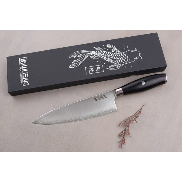 Couteau modèle chef Wusaki Fujiko Black 20cm manche en pakka Wusaki - Mathon - 3