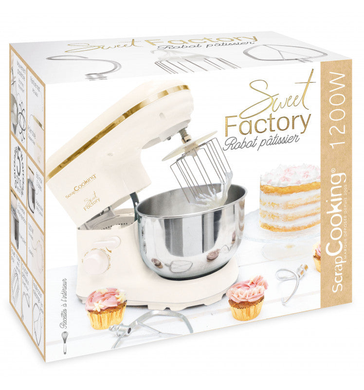 Robot pâtissier Sweet Factory 1200 W Scrapcooking - Mathon