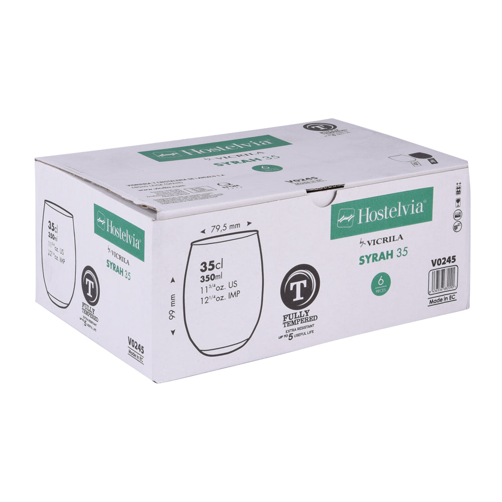 Boîte de 6 gobelets trempés Syrah 35 cl Vicrila - Mathon - 2
