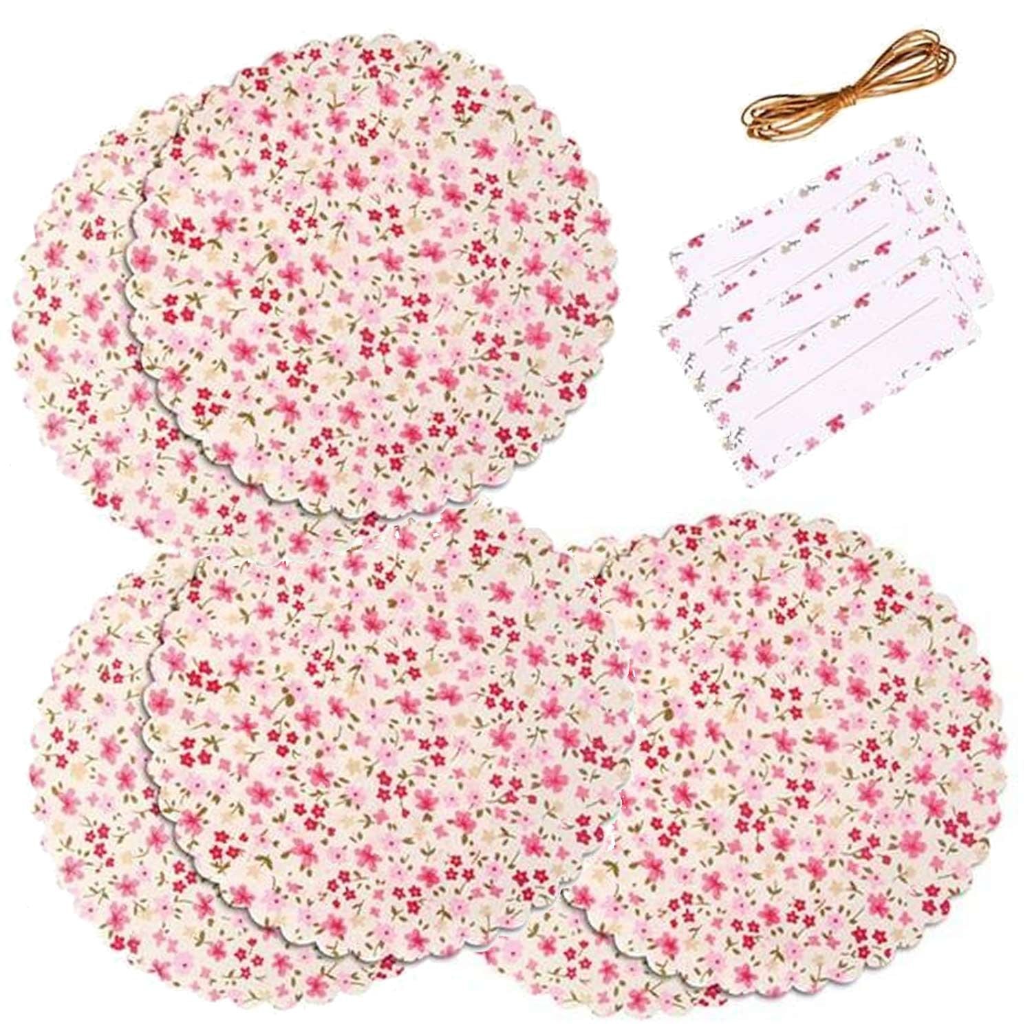 3 sets décoratifs pour pot de confiture Fleurs Rayher - Mathon
