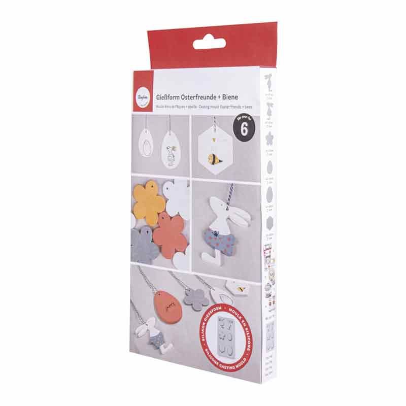 Moule silicone famille de lapins 26 x 14,5 x 1 cm Rayher - Mathon