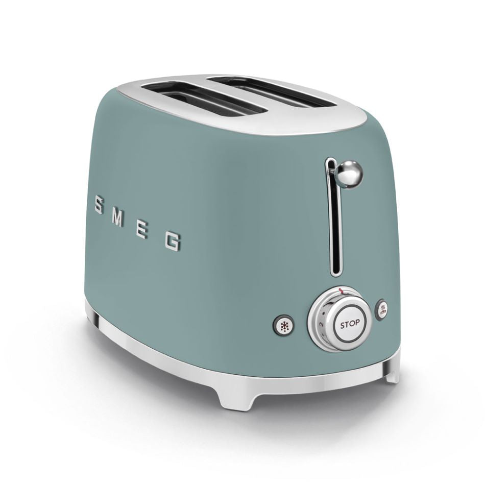 Toaster 2 tranches vert émeraude mat Smeg - Mathon