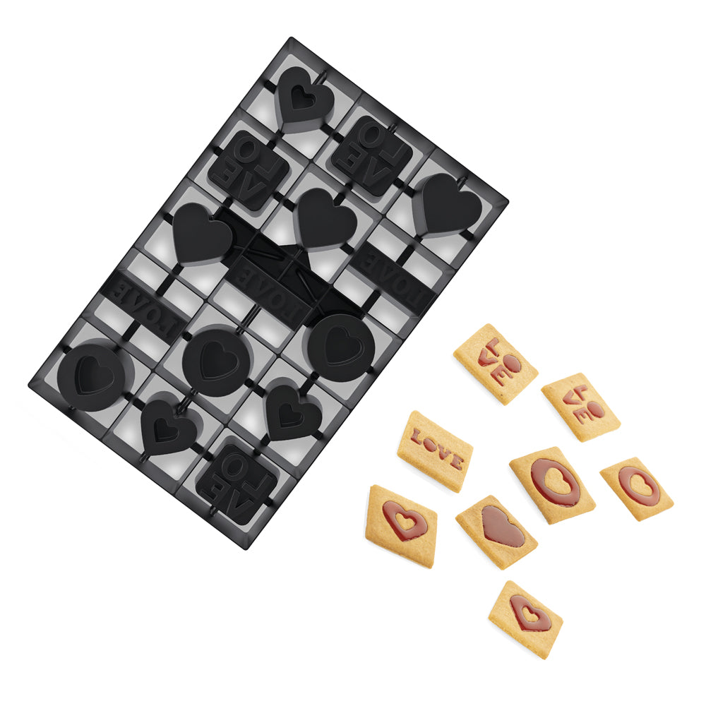 Plaque empreinte biscuit Voilà Cookie Love Silikomart - Mathon - 1