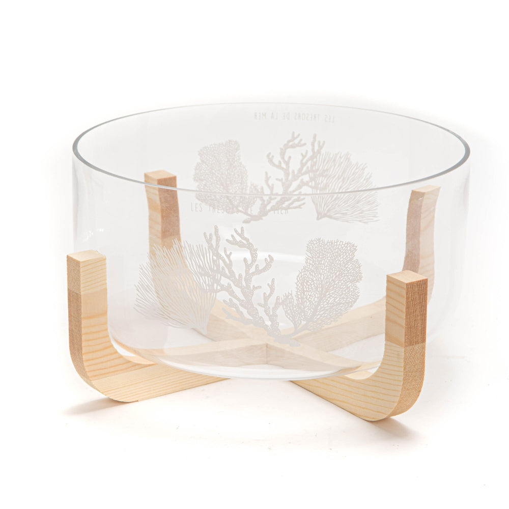 Saladier verre Coralie 24 cm Amadeus - Mathon - 1