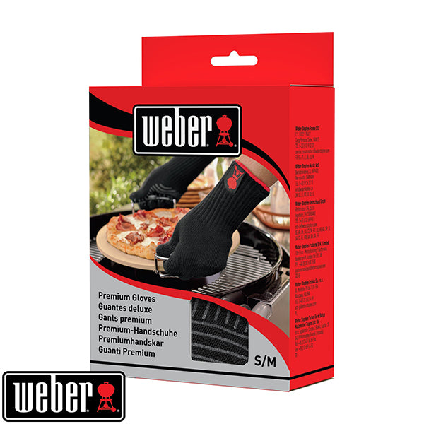 Gants special barbecue Premium taille S M thermorésistants noir Weber - Mathon - 6