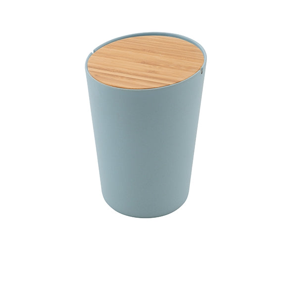 Poubelle fibre de bambou coloris bleu Point Virgule - Mathon - 1