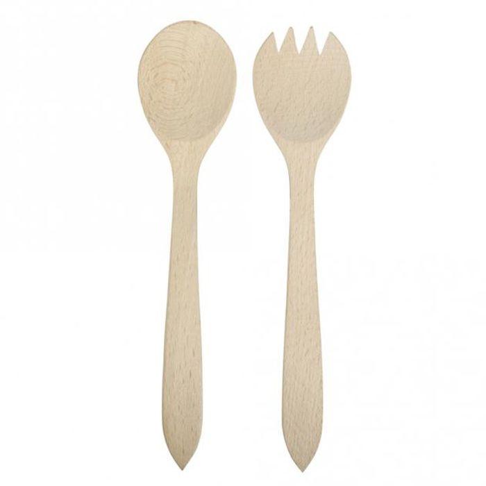 Couverts à salade en bois 24,5 cm Rayher - Mathon