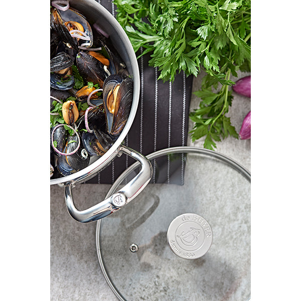 Couvercle en verre cerclé inox 14 cm De Buyer - Mathon - 3