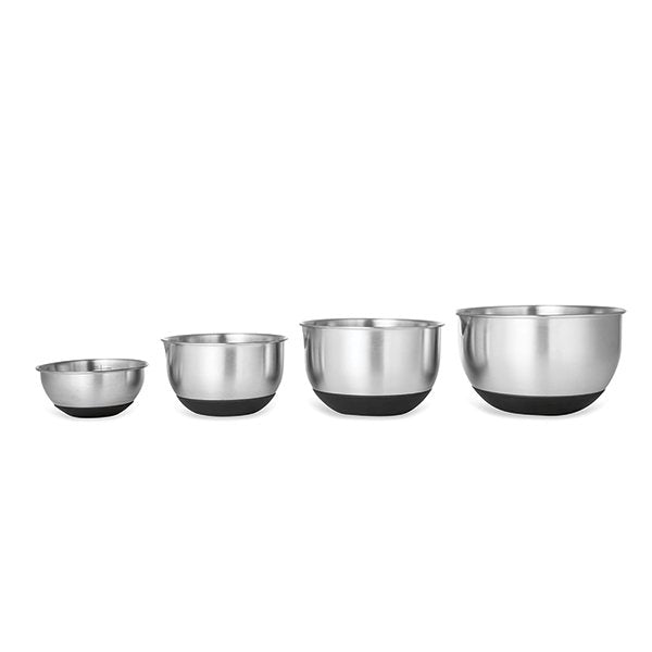 Set 4 petits bols en inox avec base silicone 10,5 à 17 cm Mathon - Mathon - 2
