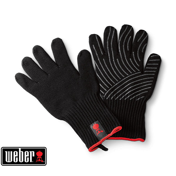 Gants premium thermorésistants spécial barbecue - taille L XL, noir Weber - Mathon - 1