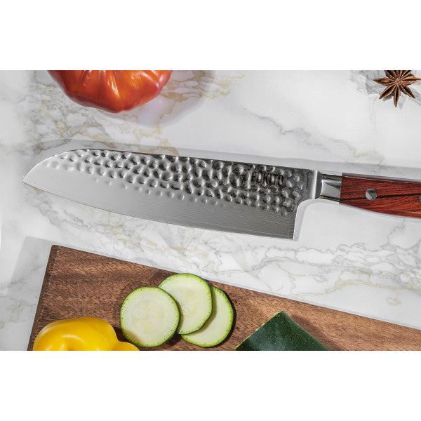 Couteau Fukito Rosewood Damas modèle santoku 18cm Fukito - Mathon - 2