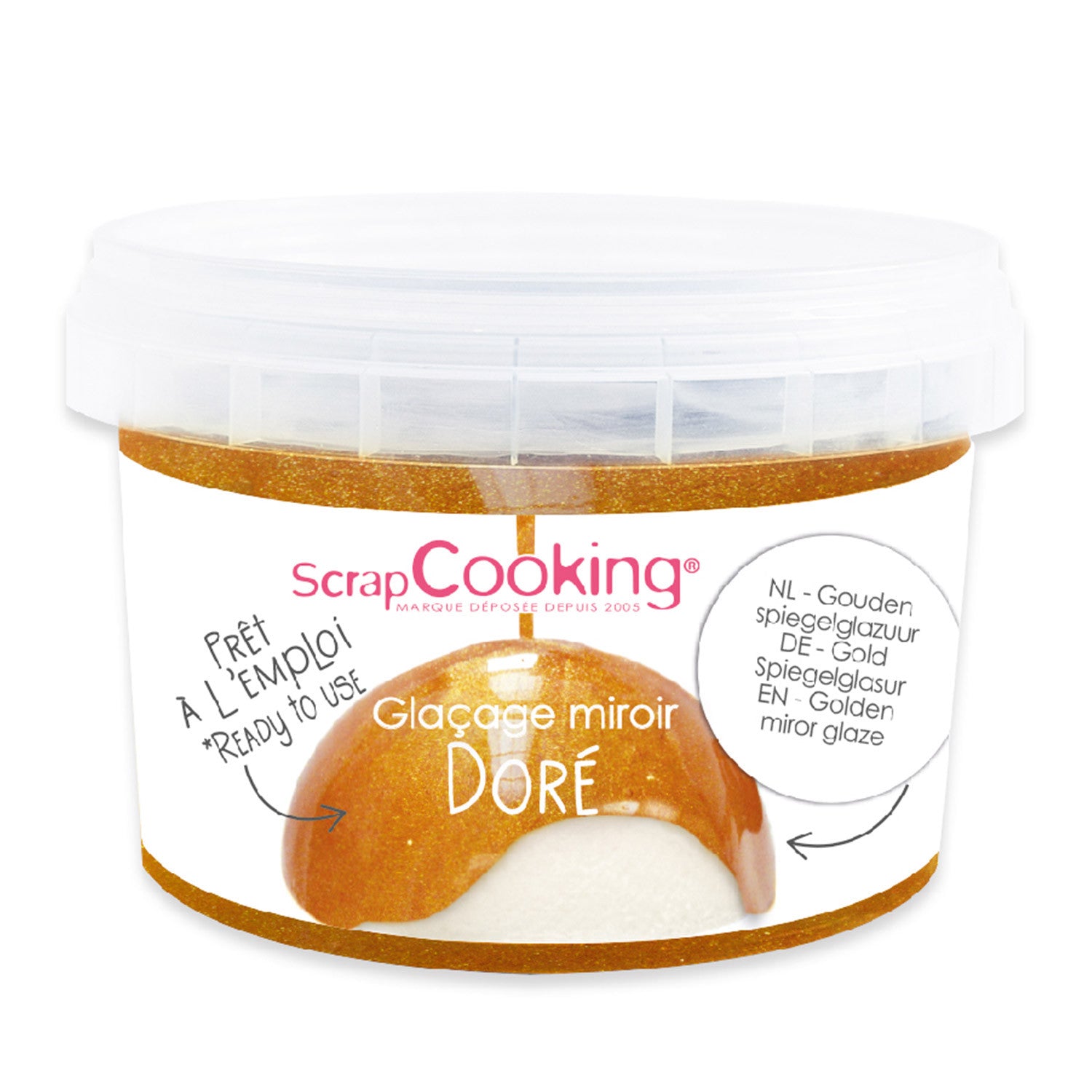 Préparation glaçage miroir doré Scrapcooking - Mathon