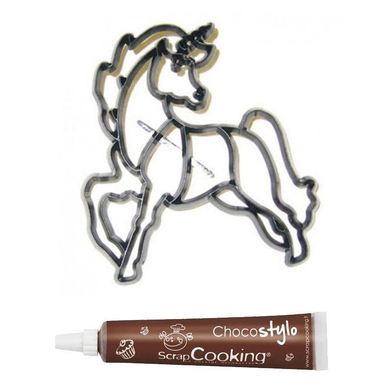 Stylo chocolat + Emporte-pièce Licorne à assembler Youdoit - Mathon