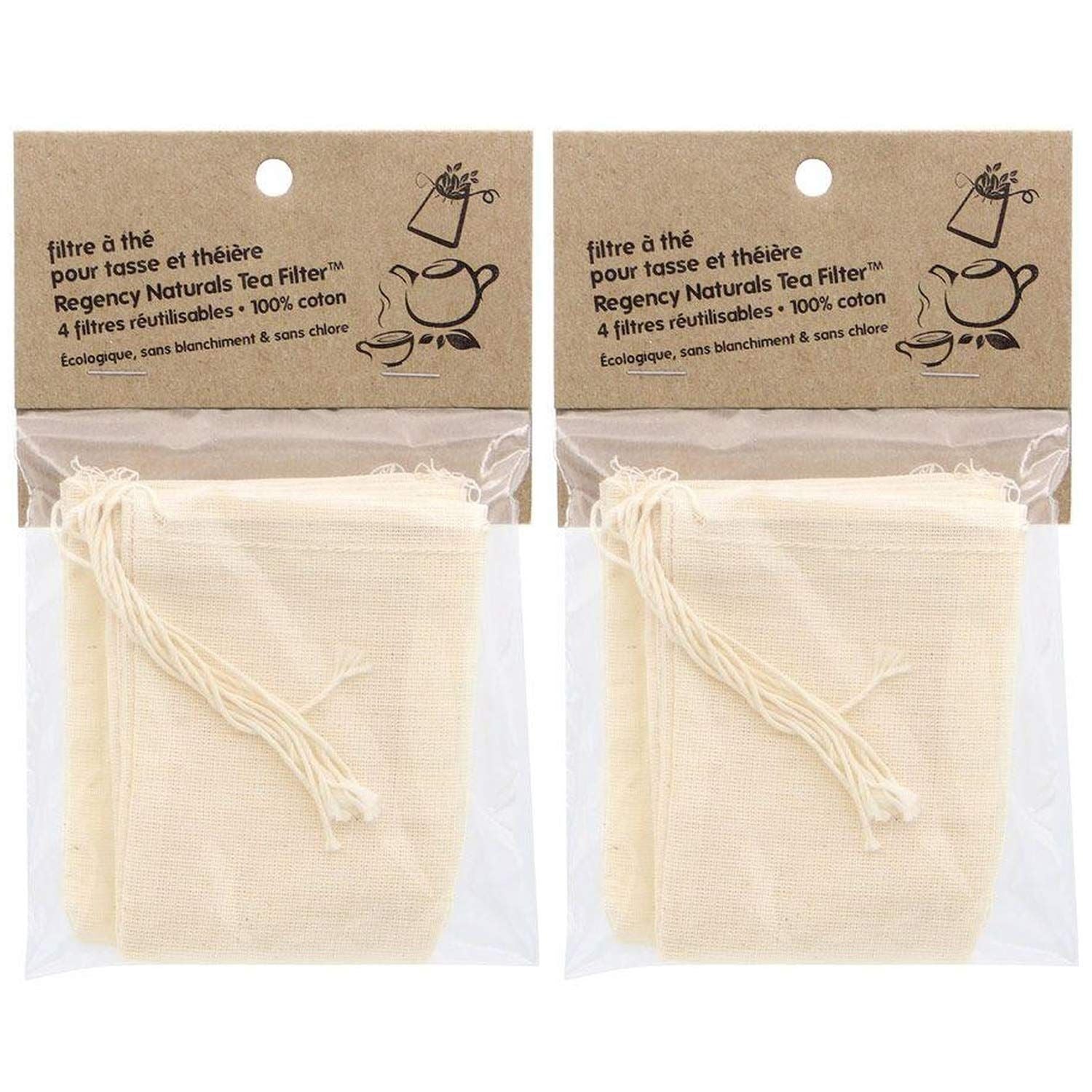 8 filtre à thé réutilisables en coton Chevalier diffusion - Mathon