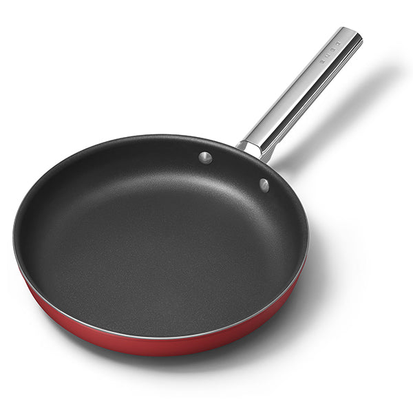 Poêle aluminium antiadhésive 28 cm rouge mat Smeg - Mathon - 1