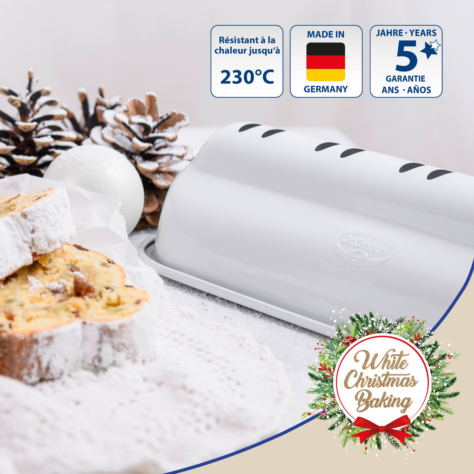 Moule à gâteaux pour stollen blanc Noël Dr. Oetker - Mathon - 3