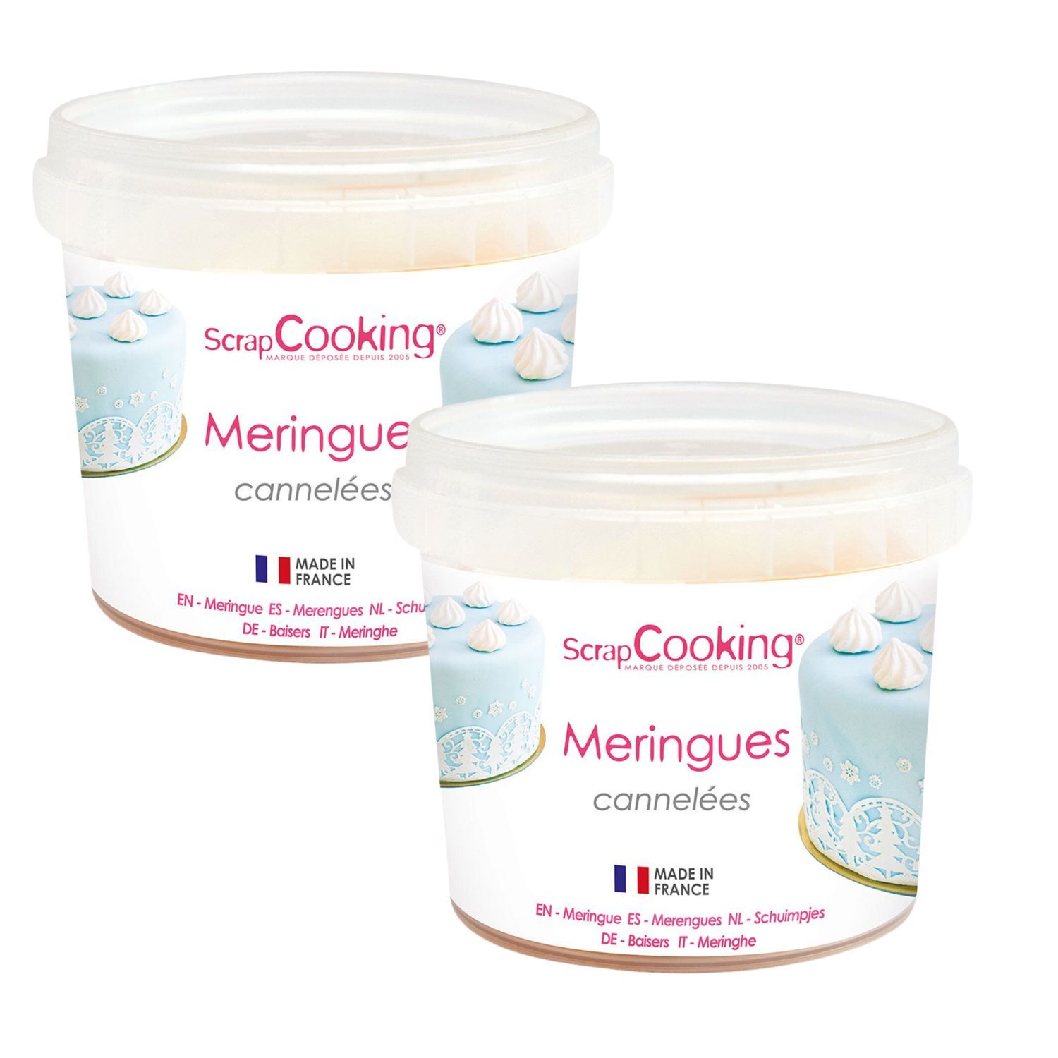 Meringues cannelées pour pâtisserie 80 g Scrapcooking - Mathon