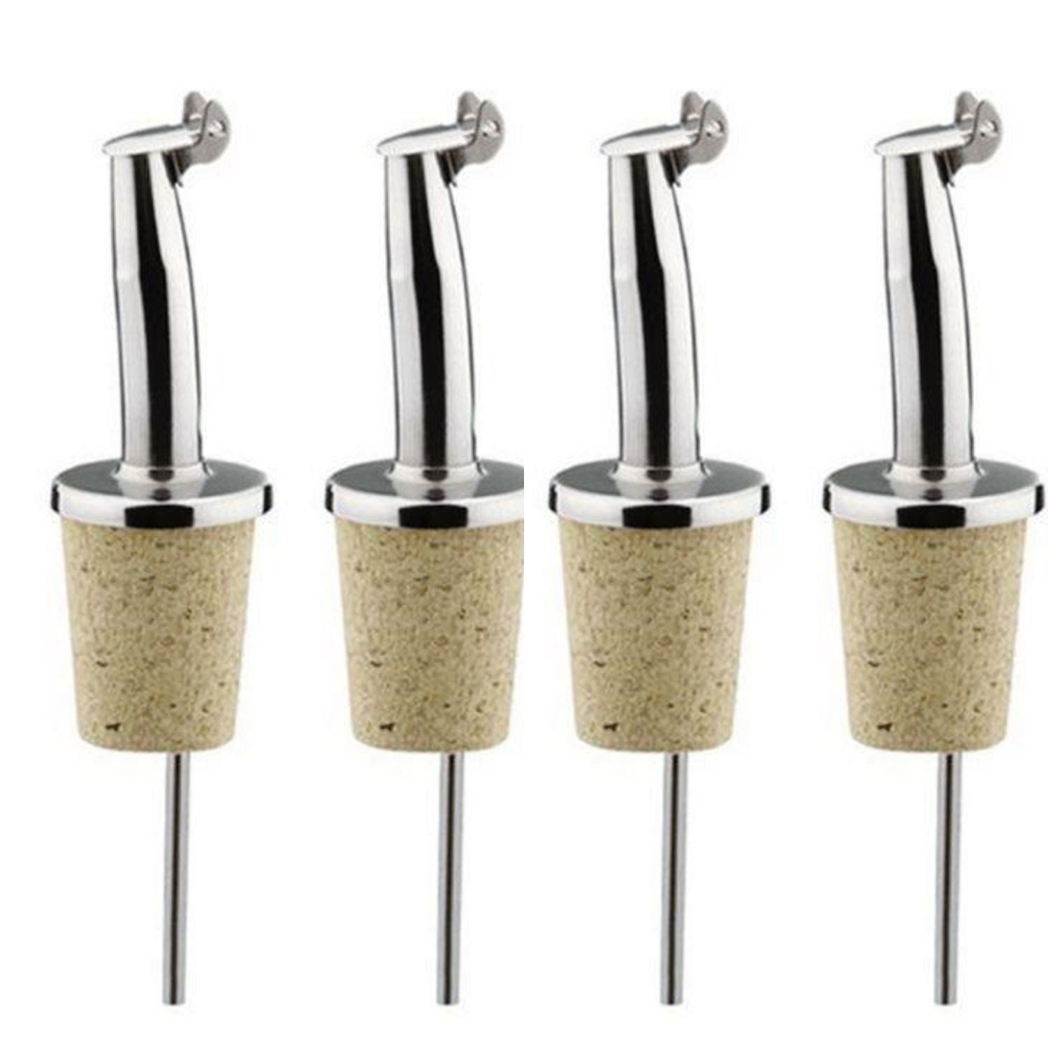 4 bouchons verseurs à clapet en inox et liège Chevalier diffusion - Mathon